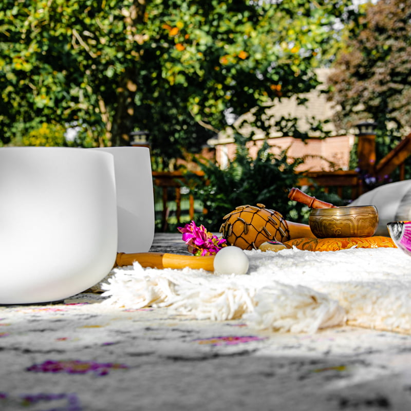 How Sound Therapy Works - Bowls on a mat